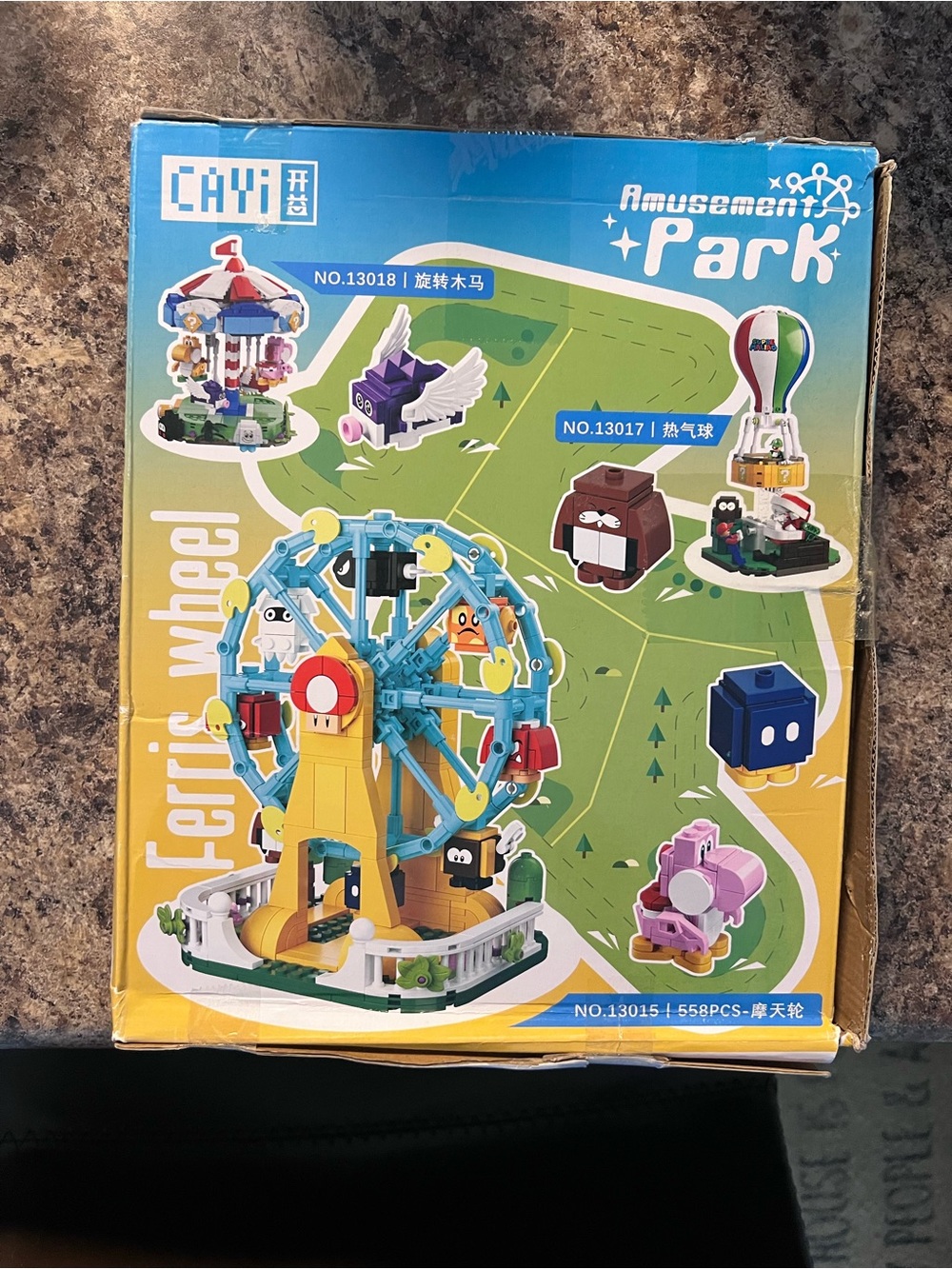 Building blocks Ferris wheel super Mario characters